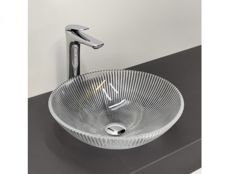 Раковина «Comforty» Круглая, Стеклянная, 40x12x40см, Прозрачная (CF29001)