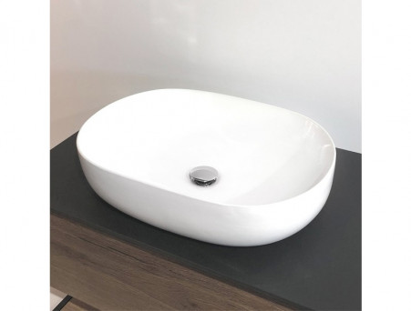 Раковина «Comforty» Овальная, на Столешницу, 60x13,5x41,5см, Белая (78326)