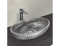 Раковина «Comforty» Овальная, Накладная, 50,5x14,5x35см, Прозрачная (CF24001)