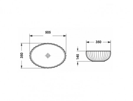 Раковина «Comforty» Овальная, Накладная, 50,5x14,5x35см, Прозрачная (CF24001)
