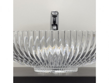 Раковина «Comforty» Овальная, Накладная, 50,5x14,5x35см, Прозрачная (CF24001)