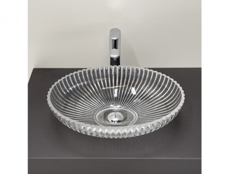 Раковина «Comforty» Овальная, Накладная, 50,5x14,5x35см, Прозрачная (CF24001)