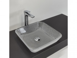 Раковина Накладная «Comforty» Квадратная, Стеклянная, 40x11x40см, Прозрачная (CF23001)