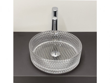 Раковина Накладная «Comforty» Стеклянная, 36x11x36см, Прозрачная (CF21003)