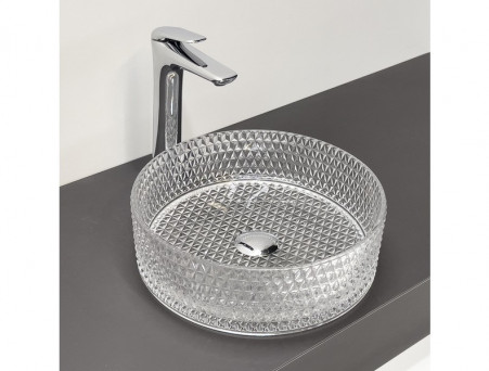 Раковина Накладная «Comforty» Стеклянная, 36x11x36см, Прозрачная (CF21003)