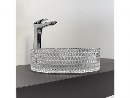 Раковина Накладная «Comforty» Стеклянная, 36x11x36см, Прозрачная (CF21003)