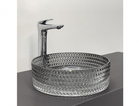 Раковина Накладная «Comforty» Стеклянная, 36x11x36см, Прозрачная (CF21010)