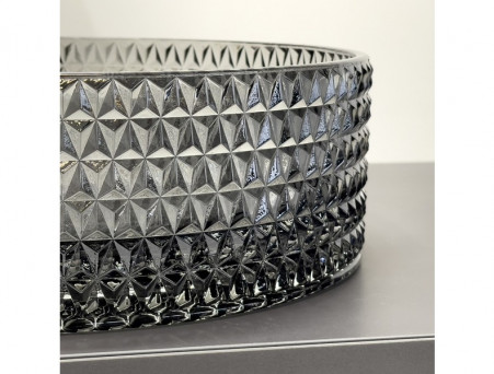 Раковина Накладная «Comforty» Стеклянная, 36x11x36см, Серый Дым (CF21004)