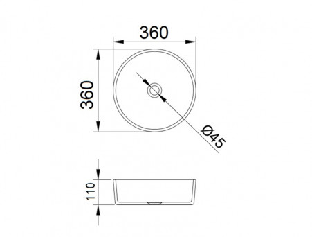 Раковина Накладная «Comforty» Стеклянная, 36x11x36см, Серый Дым (CF21004)