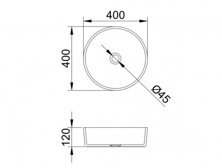 Раковина Накладная «Comforty» Стеклянная, 40x12x40см, Прозрачная с Золотом (CF21002)