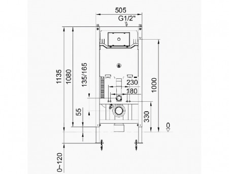 Система Инсталляции «Comforty» для Унитаза, с Клавишей, 50,5x113,5x11см (CF3GT1900-10BL)