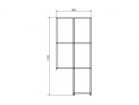 Стеллаж Подвесной «Comforty» Порто-50, 50x112x24см, Дуб Дымчатый (00-00010675CF)