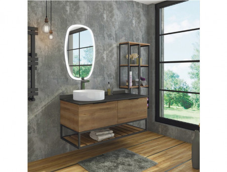 Стеллаж Подвесной «Comforty» Порто-50, 50x112x24см, Дуб Темно-Коричневый (00-00000829CF)