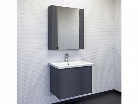 Тумба Подвесная «Comforty» Лима-70 с Раковиной, 70x55x45см, Антрацит (00-00015478CF)