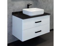 Тумба с Раковиной «Comforty» Амстердам-95, 95x64,5x50см, Белый, Столешница под Мрамор (00-00014001CF)