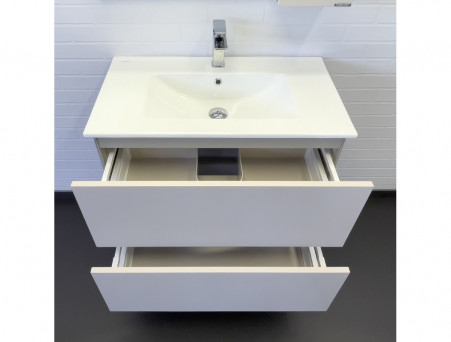 Тумба с Раковиной «Comforty» Бильбао-80, 81x85x46,5см, Серый Шелк (00-00017176CF)