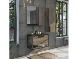 Тумба с Раковиной «Comforty» Бонн-75, 75,5x52x46,5см, Дуб Темный (00-00001936CF)