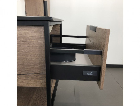 Тумба с Раковиной «Comforty» Бонн-75, 75,5x52x46,5см, Дуб Темный (00-00001936CF)