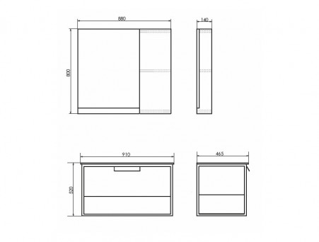 Тумба с Раковиной «Comforty» Бонн-90, 91x52x46,5см, Дуб Темный (00-00003466CF)