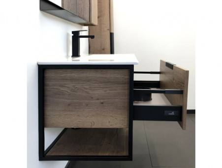 Тумба с Раковиной «Comforty» Бонн-90, 91x52x46,5см, Дуб Темный (00-00003466CF)