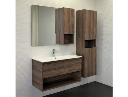 Тумба с Раковиной «Comforty» Бордо-90, 91x55,5x46,5см, Дуб Темно-Коричневый (00-00006671CF)