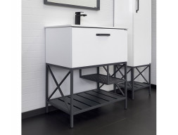 Тумба с Раковиной «Comforty» Бредфорд-75, 75,5x87x46,5см, Белый (00-00013442CF)