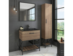 Тумба с Раковиной «Comforty» Бредфорд-75, 75,5x87x46,5см, Дуб Темный (00004149064CF)