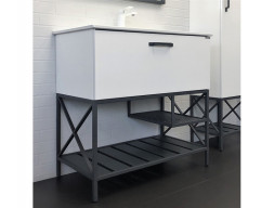 Тумба с Раковиной «Comforty» Бредфорд-90, 91x87x46,5см, Белый (00-00009955CF)