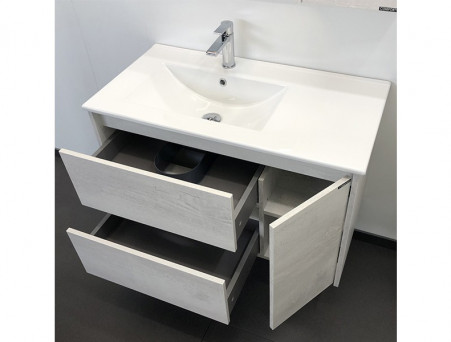 Тумба с Раковиной «Comforty» Бремен-90, 91x56x46,5см, Дуб Белый (00004142375CF)