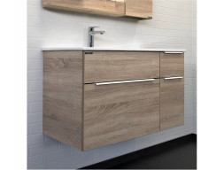 Тумба с Раковиной «Comforty» Варна-90, 91x56x46,5см, Дуб Сонома (00-00009919CF)