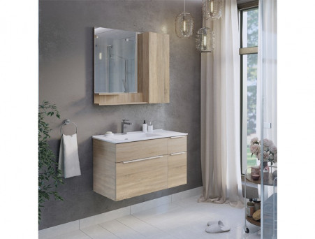 Тумба с Раковиной «Comforty» Варна-90, 91x56x46,5см, Дуб Сонома (00-00009919CF)