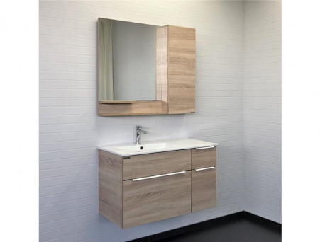 Тумба с Раковиной «Comforty» Варна-90, 91x56x46,5см, Дуб Сонома (00-00009919CF)