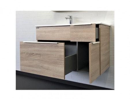 Тумба с Раковиной «Comforty» Варна-90, 91x56x46,5см, Дуб Сонома (00-00009919CF)