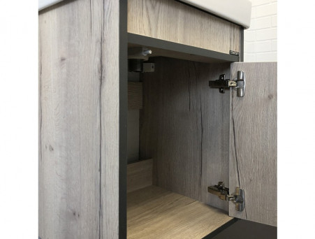 Тумба с Раковиной «Comforty» Вена-45, 45x61x45см, Дуб Дымчатый (00-00006653CF)