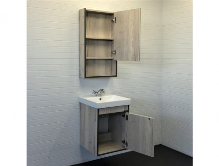 Тумба с Раковиной «Comforty» Вена-45, 45x61x45см, Дуб Дымчатый (00-00006653CF)