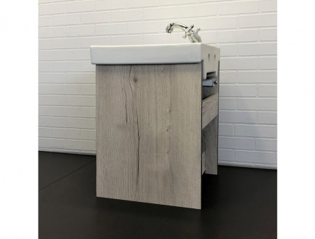 Тумба с Раковиной «Comforty» Вена-45, 45x61x45см, Дуб Дымчатый (00-00006653CF)