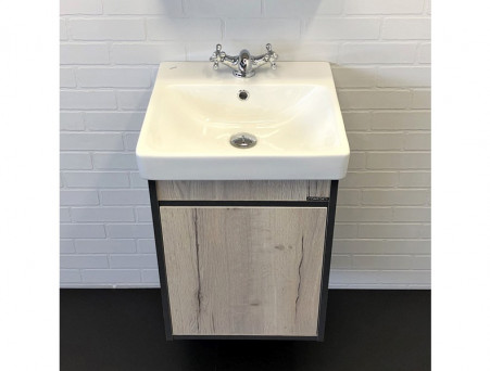 Тумба с Раковиной «Comforty» Вена-45, 45x61x45см, Дуб Дымчатый (00-00006653CF)