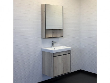 Тумба с Раковиной «Comforty» Вена-55, 55x61x45см, Дуб Дымчатый (00-00008928CF)