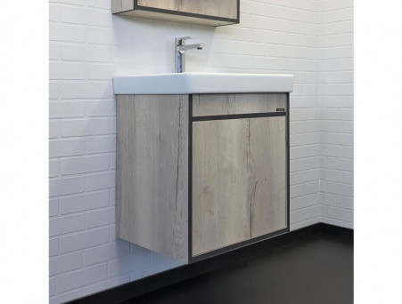 Тумба с Раковиной «Comforty» Вена-55, 55x61x45см, Дуб Дымчатый (00-00008928CF)