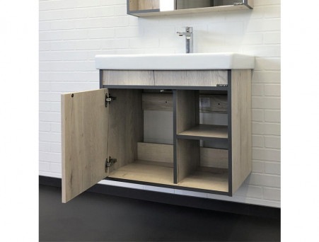 Тумба с Раковиной «Comforty» Вена-70, 70,5x61x45см, Дуб Дымчатый (00-00008929CF)