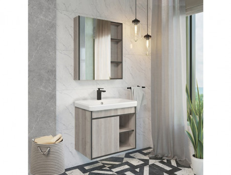 Тумба с Раковиной «Comforty» Вена-70, 70,5x61x45см, Дуб Дымчатый (00-00008929CF)