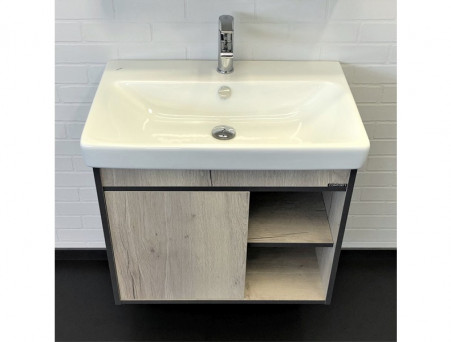 Тумба с Раковиной «Comforty» Вена-70, 70,5x61x45см, Дуб Дымчатый (00-00008929CF)