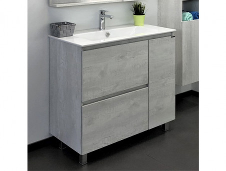 Тумба с Раковиной «Comforty» Верона-90, 91x87,5x46,5см, Дуб Белый (00-00001972CF)