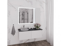 Тумба с Раковиной «Comforty» Геленджик-120, 120x52,5x50см, Белый, Мраморная Столешница (00-00017877CF)