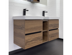 Тумба с Раковиной «Comforty» Дартфорд-110, 110x60x45см, Дуб Темно-Коричневый (00-00013690CF)