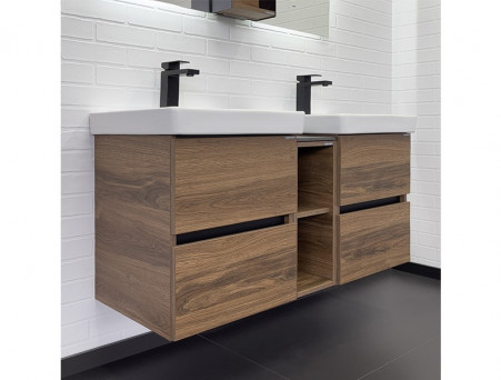 Тумба с Раковиной «Comforty» Дартфорд-110, 110x60x45см, Дуб Темно-Коричневый (00-00013690CF)