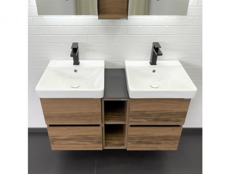 Тумба с Раковиной «Comforty» Дартфорд-110, 110x60x45см, Дуб Темно-Коричневый (00-00013690CF)