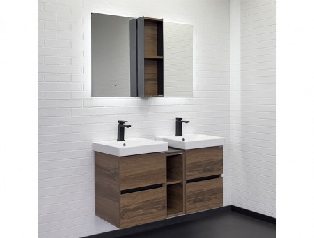 Тумба с Раковиной «Comforty» Дартфорд-110, 110x60x45см, Дуб Темно-Коричневый (00-00013690CF)