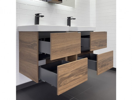 Тумба с Раковиной «Comforty» Дартфорд-110, 110x60x45см, Дуб Темно-Коричневый (00-00013690CF)