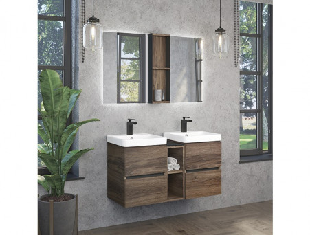 Тумба с Раковиной «Comforty» Дартфорд-110, 110x60x45см, Дуб Темно-Коричневый (00-00013690CF)